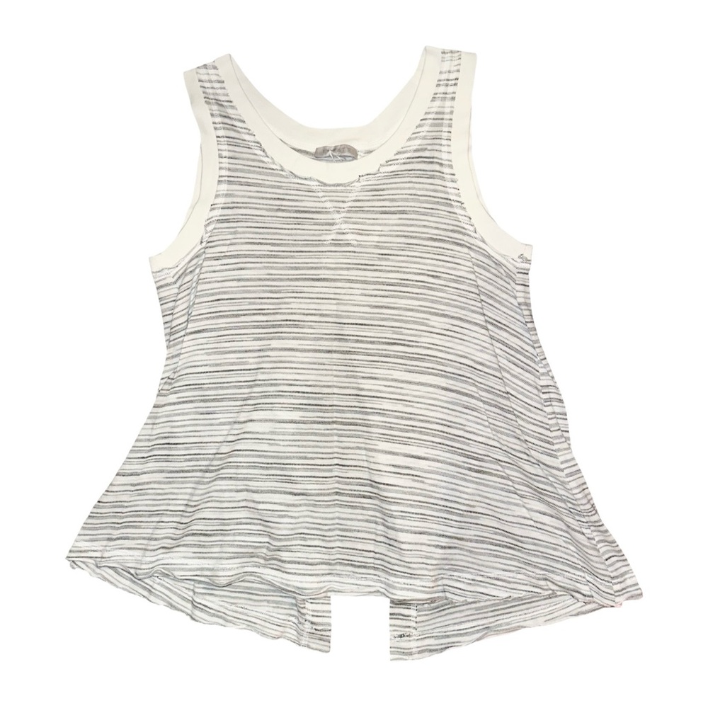 1. State Striped Sleeveless Open Back Knit Top